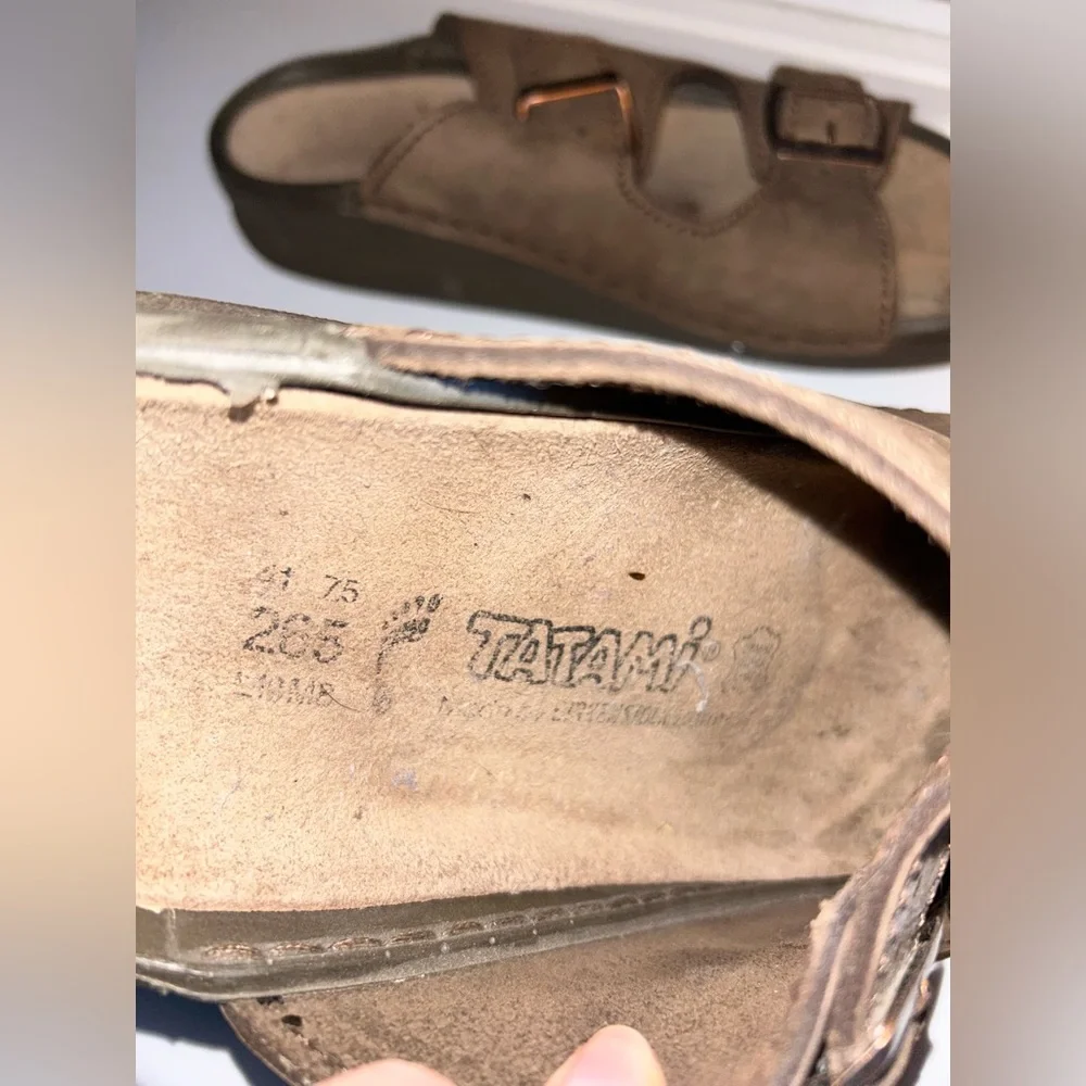 Birkenstock Tatami Brown Two Strap Sandals, size 41 - Picture 6 of 9